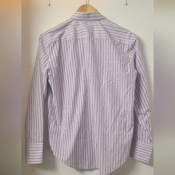 J. Crew Women's Classic Striped Lavender Dress Shirt - Picture 5 of 5